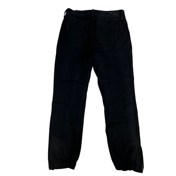 Paige Womens Maysie Jogger Jeans Zip Ankle Black Size 27 Waist - Picture 6 of 8